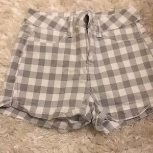 Grey checkered shorts